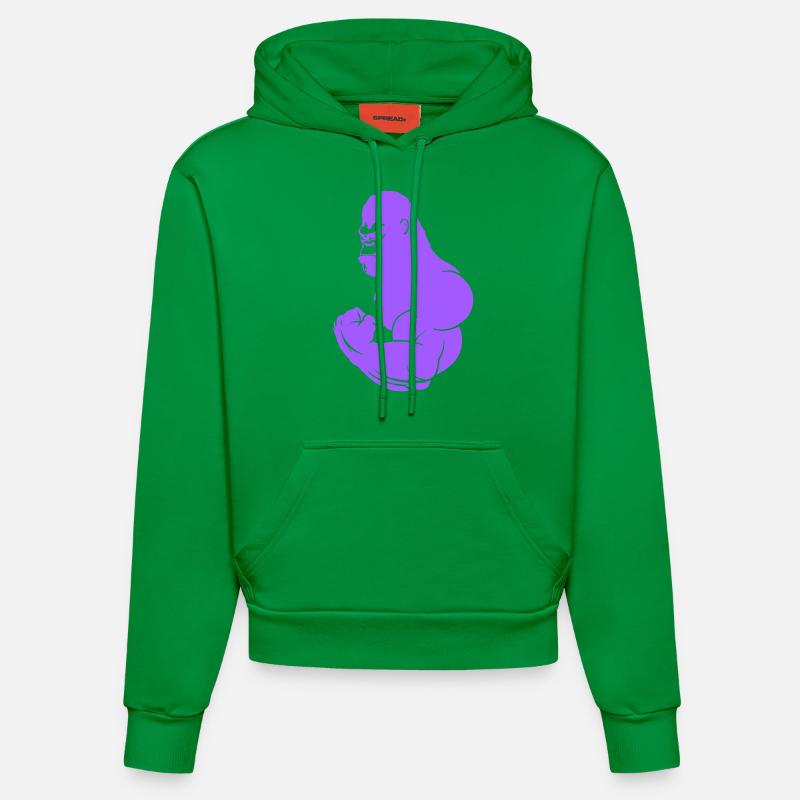 Gorille 1 - Sweat à capuche bio ajusté fabriqué en UE - City Green