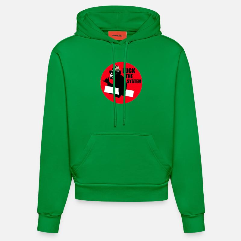 baiser le système - Sweat à capuche bio ajusté fabriqué en UE - City Green