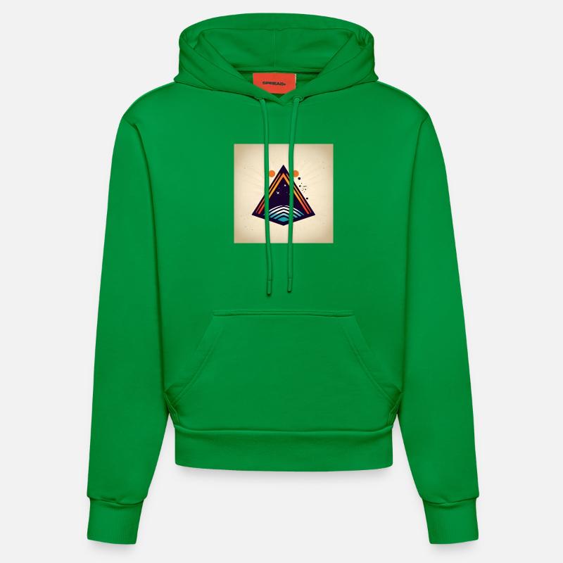 Triangle de l’espace - Sweat à capuche bio ajusté fabriqué en UE - City Green
