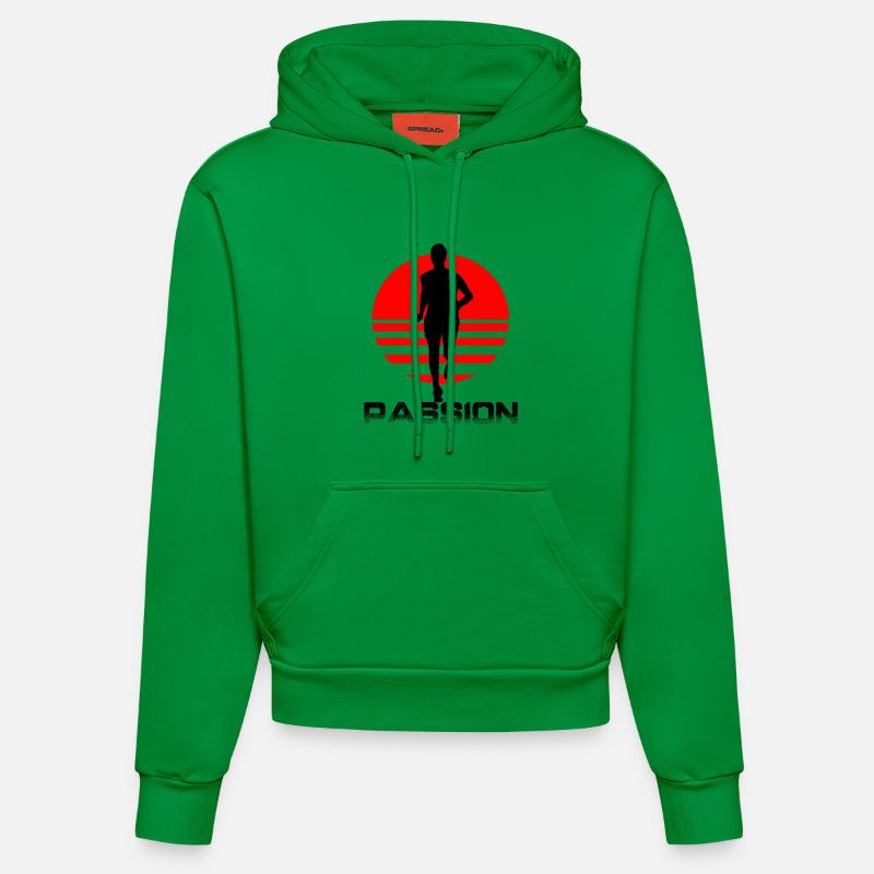Runner - Sweat à capuche bio ajusté fabriqué en UE - City Green