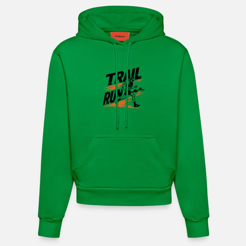 Course sur sentier - Sweat à capuche bio ajusté fabriqué en UE - City Green