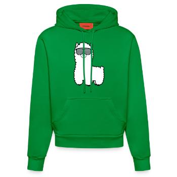 lama_002 - Organic Fitted Hoodie Made in EU - City Green - Vorne