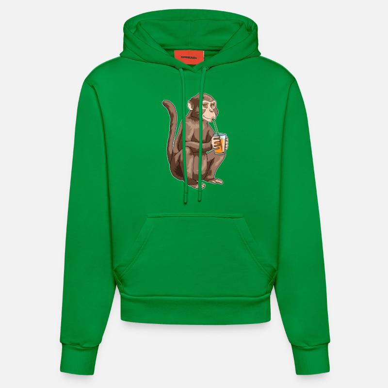Jus de singe - Sweat à capuche bio ajusté fabriqué en UE - City Green