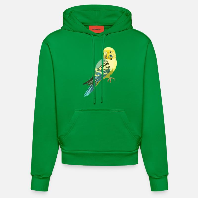 Perruche ondulée - Sweat à capuche bio ajusté fabriqué en UE - City Green