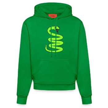 Coiled Snale - Organic Fitted Hoodie Made in EU - City Green - Vorne