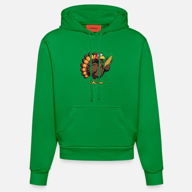 Thanksgiving Drôle Dinde de Thanksgiving - Sweat à capuche bio ajusté fabriqué en UE - City Green