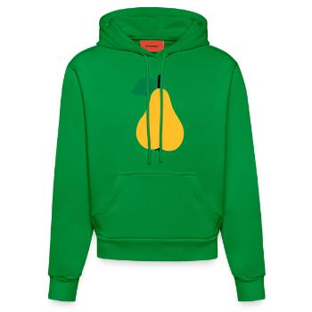 Birne - Organic Fitted Hoodie Made in EU - City Green - Vorne