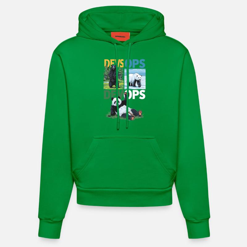 Devops - Sweat à capuche bio ajusté fabriqué en UE - City Green