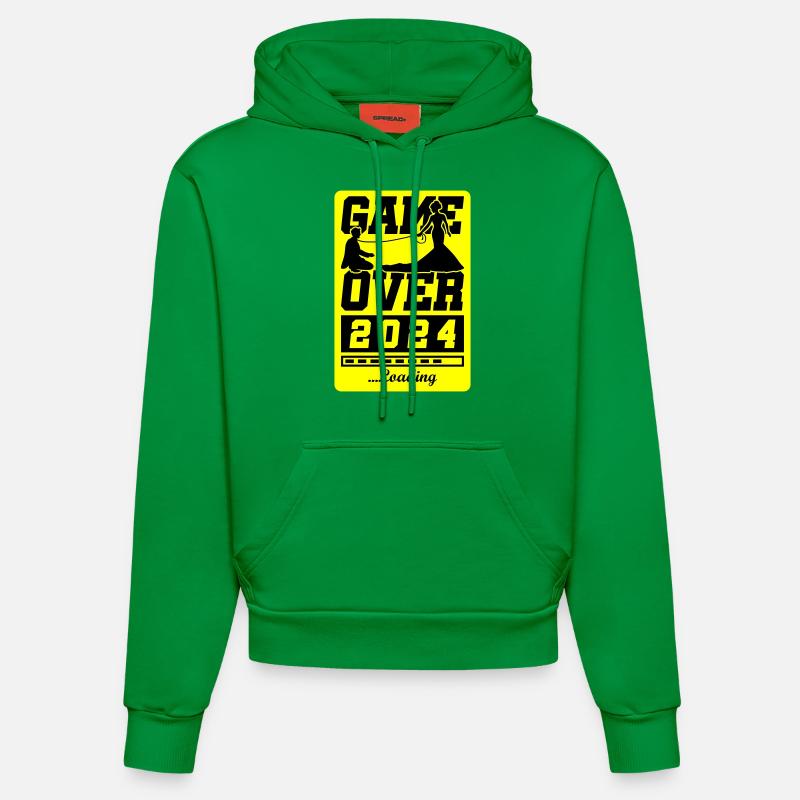 Wedding Loading 2024 Game Over - Sweat à capuche bio ajusté fabriqué en UE - City Green