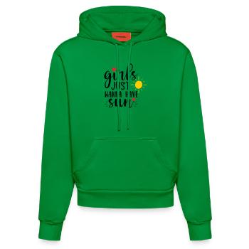 Les filles veulent juste avoir le soleil - Sweat à capuche bio ajusté fabriqué en UE - City Green - Devant