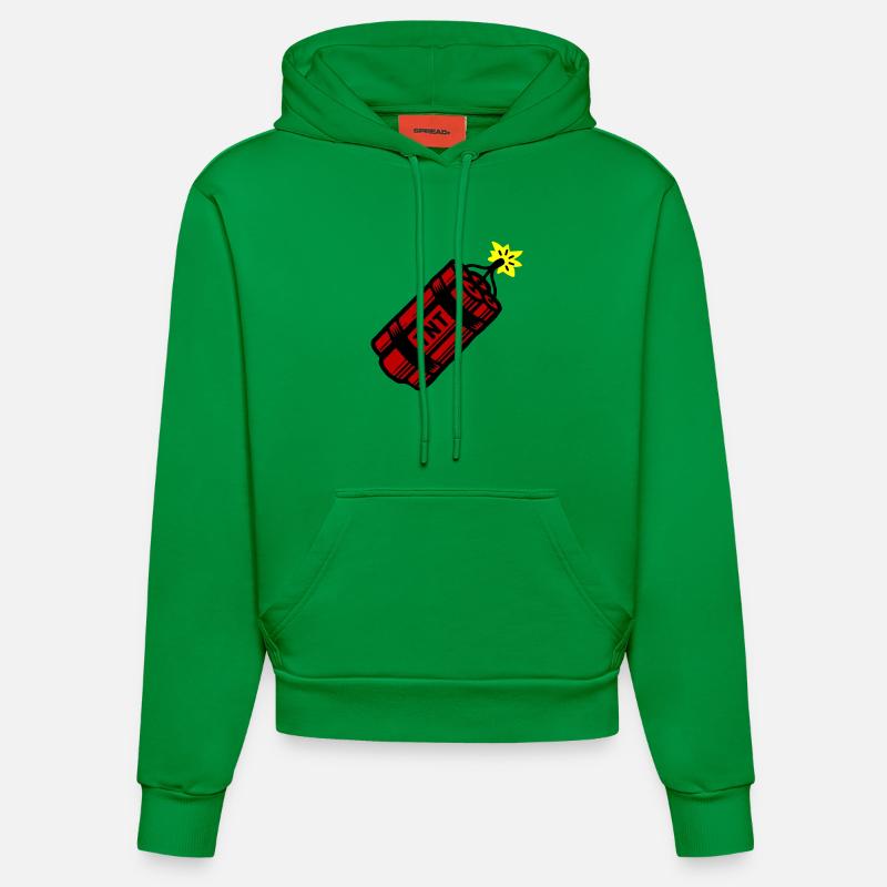 Dynamite Tnt - Sweat à capuche bio ajusté fabriqué en UE - City Green