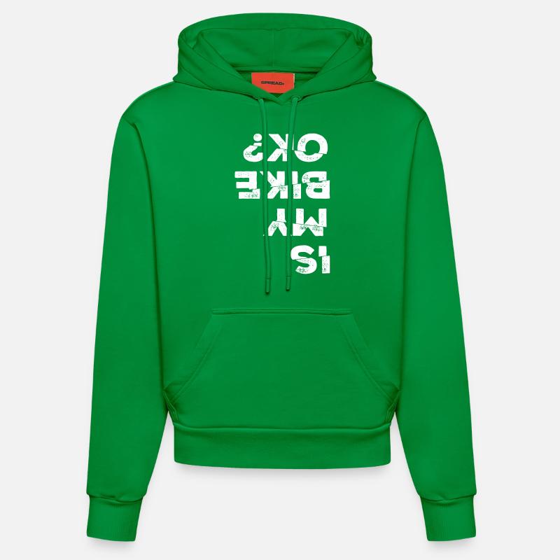 Mon vélo OK - Sweat à capuche bio ajusté fabriqué en UE - City Green