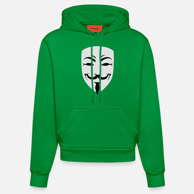 anonymous masque hacker - Sweat à capuche bio ajusté fabriqué en UE - City Green