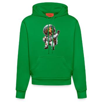 Teckel, astronaute, espace, science-fiction - Sweat à capuche bio ajusté fabriqué en UE - City Green - Devant