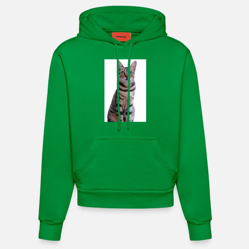 Chat Chaton - Sweat à capuche bio ajusté fabriqué en UE - City Green