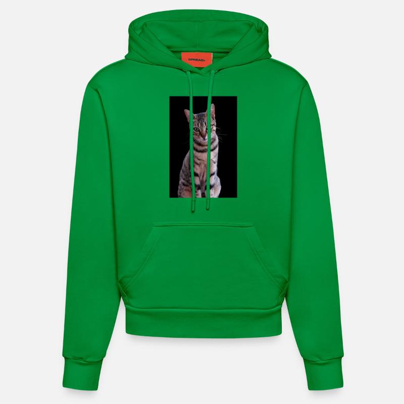 Chat chat chaton doux - Sweat à capuche bio ajusté fabriqué en UE - City Green