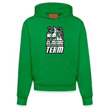 Équipe d’alpinisme - Sweat à capuche bio ajusté fabriqué en UE - City Green - Devant