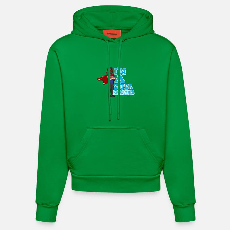 Programmierer Informatik Geschenk - Organic Fitted Hoodie Made in EU - City Green