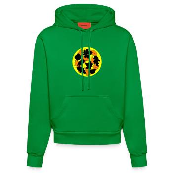 Autumn October Weather - Organic Fitted Hoodie Made in EU - City Green - Front
