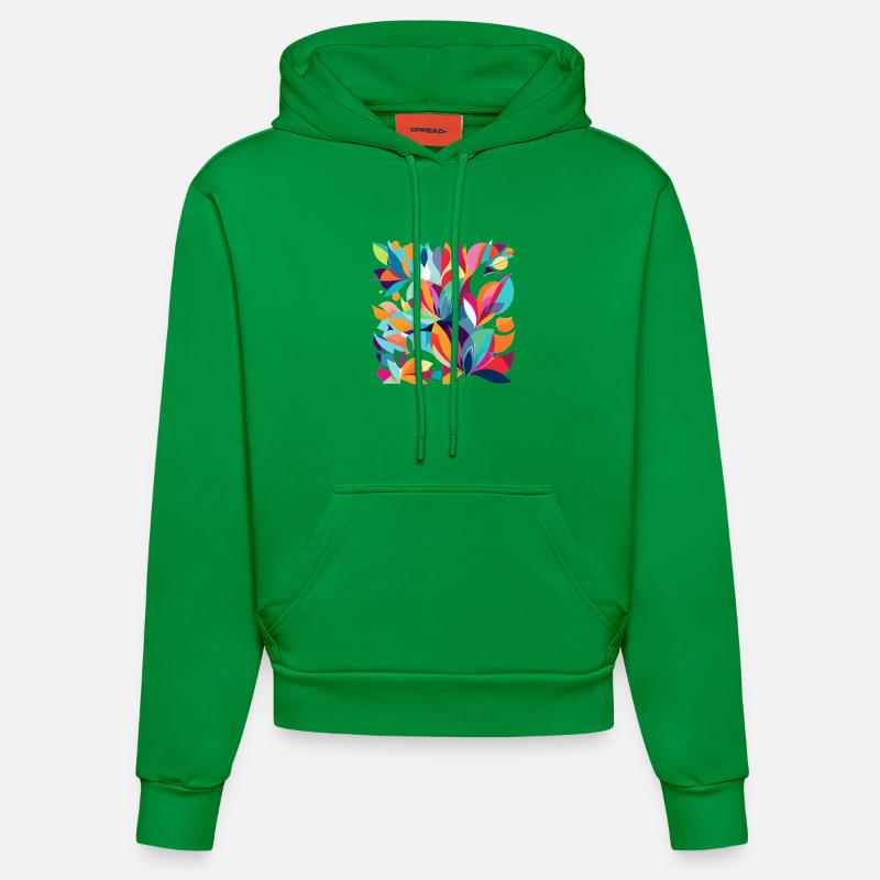 Danse des fleurs - Sweat à capuche bio ajusté fabriqué en UE - City Green