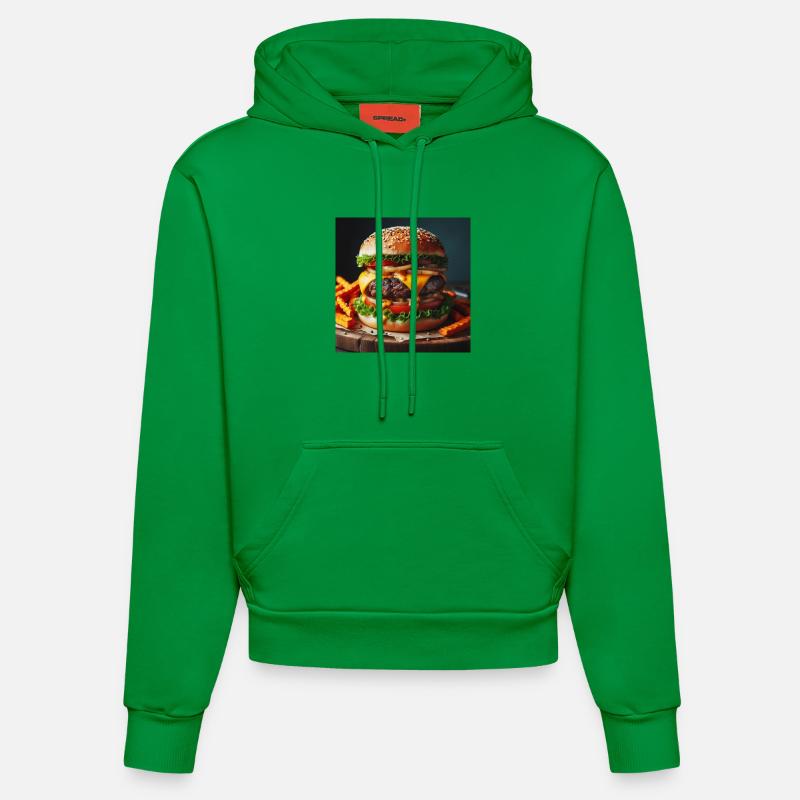 Burger complet - Sweat à capuche bio ajusté fabriqué en UE - City Green