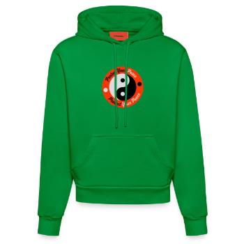 Protect Your Peace Mental Health Mindfulness - Organic Fitted Hoodie Made in EU - City Green - Front