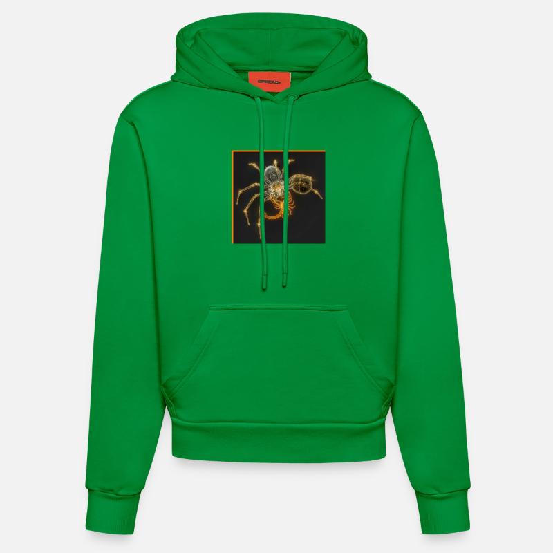 Araignée néon avec des queues funky - Sweat à capuche bio ajusté fabriqué en UE - City Green