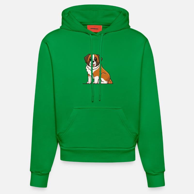 Saint-Bernard (bande dessinée) - Sweat à capuche bio ajusté fabriqué en UE - City Green