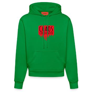 Chaos Coordinator Lustig Titel Eltern Lehrer Logo - Organic Fitted Hoodie Made in EU - City Green - Vorne