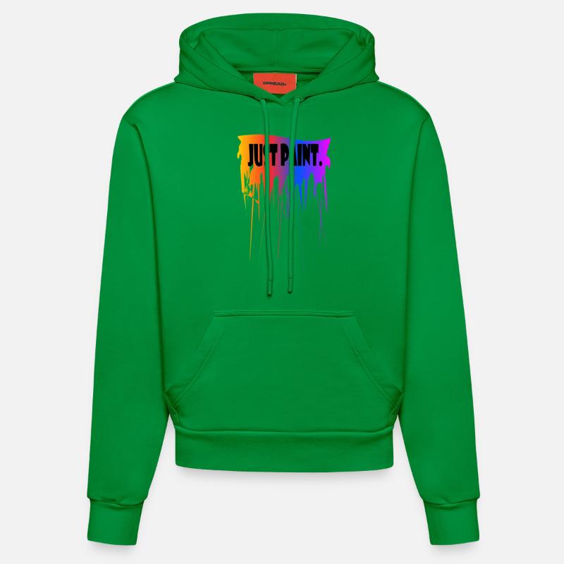 Just Paint - Sweat à capuche bio ajusté fabriqué en UE - City Green