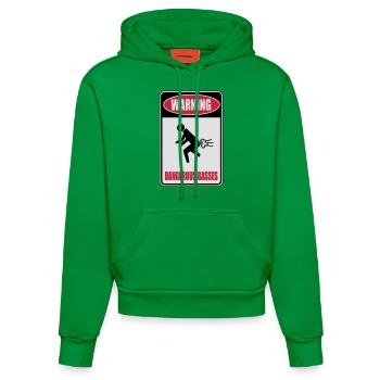 Dangerous Prout - Organic Fitted Hoodie Made in EU - City Green - Front