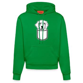 Golden Retriever - Organic Fitted Hoodie Made in EU - City Green - Vorne