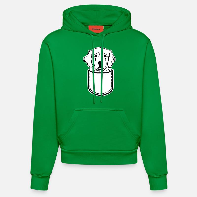 Golden Retriever - Sweat à capuche bio ajusté fabriqué en UE - City Green