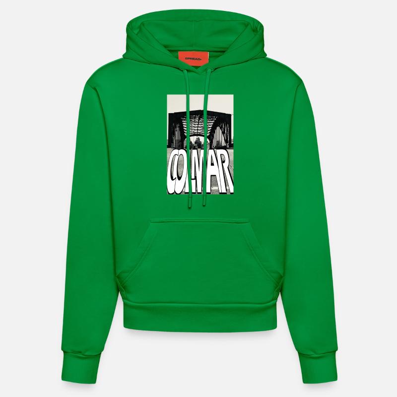 Colmar Graph Pont - Sweat à capuche bio ajusté fabriqué en UE - City Green