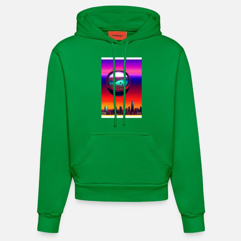 Ville de Kugel - Sweat à capuche bio ajusté fabriqué en UE - City Green