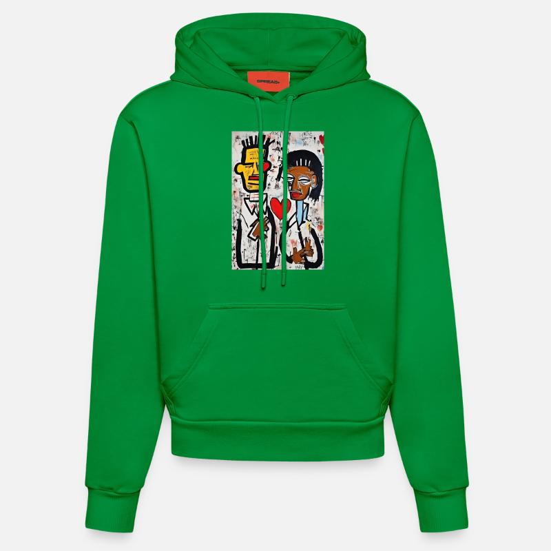 Amour Urbain Éclatant" - Sweat à capuche bio ajusté fabriqué en UE - City Green