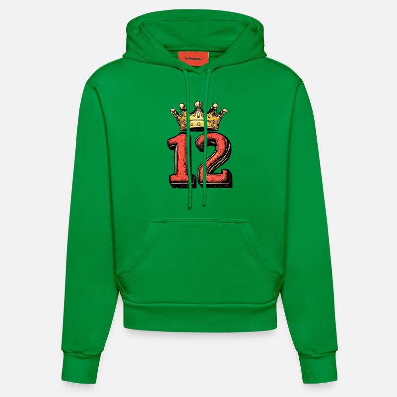 Couronne à 12 chiffres - Sweat à capuche bio ajusté fabriqué en UE - City Green