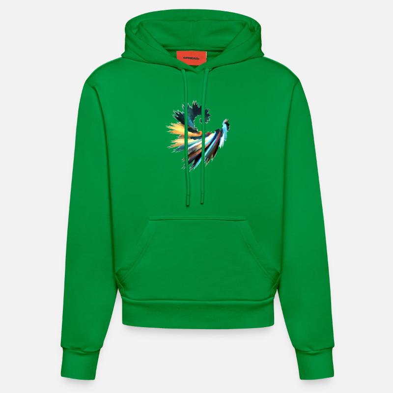 Fractal - Sweat à capuche bio ajusté fabriqué en UE - City Green