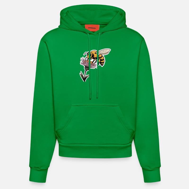 Bee - Sweat à capuche bio ajusté fabriqué en UE - City Green