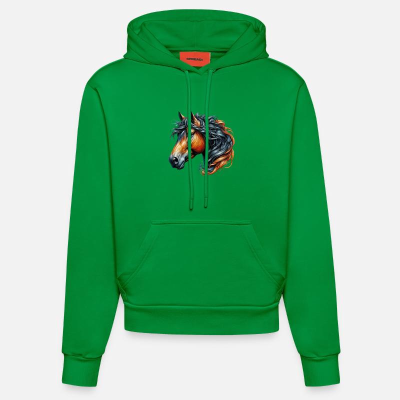 Cheval - Sweat à capuche bio ajusté fabriqué en UE - City Green