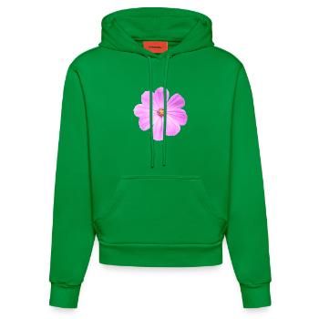 flower - Organic Fitted Hoodie Made in EU - City Green - Front