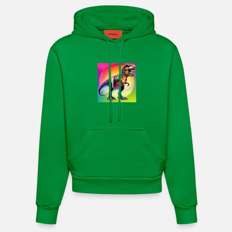 dinosaure - Sweat à capuche bio ajusté fabriqué en UE - City Green