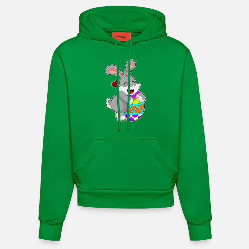 Oeuf de lapin - Sweat à capuche bio ajusté fabriqué en UE - City Green