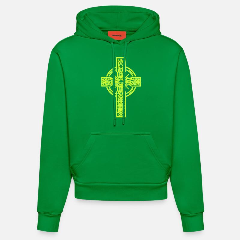Croix Croix Crucifix Halloween - Sweat à capuche bio ajusté fabriqué en UE - City Green