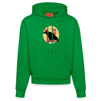 Dr. Crow - Organic Fitted Hoodie Made in EU - City Green - Vorne