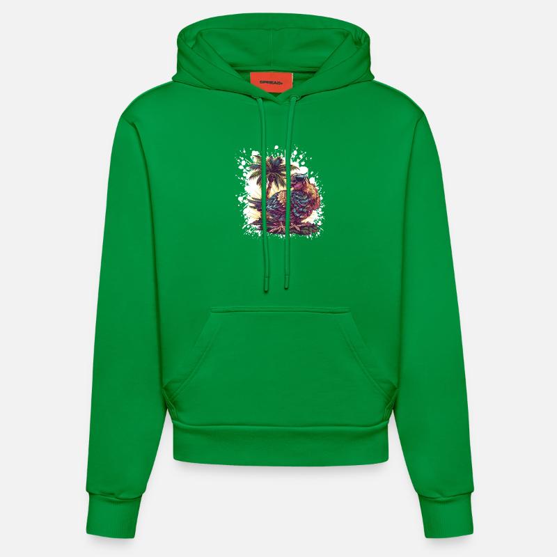 Palmier de l’île Truthan - Sweat à capuche bio ajusté fabriqué en UE - City Green
