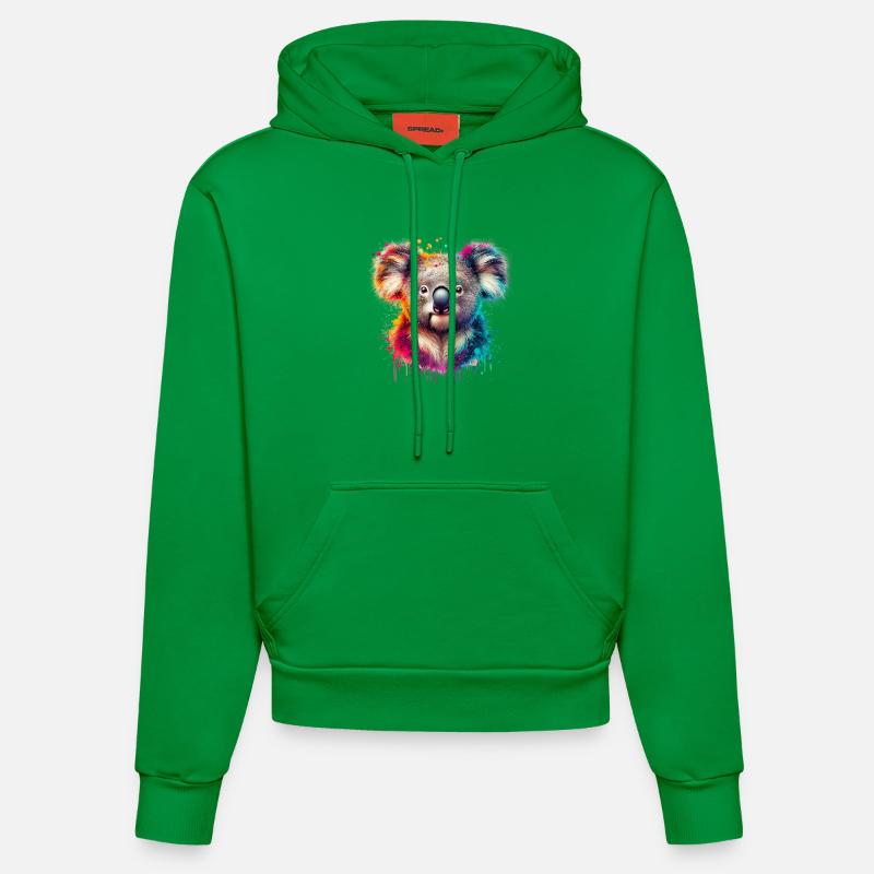 Koala - Sweat à capuche bio ajusté fabriqué en UE - City Green