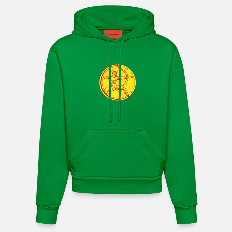 Signe du Sagittaire – But & Liberté - Sweat à capuche bio ajusté fabriqué en UE - City Green