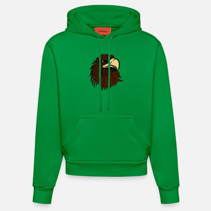 Aigle aigle chauve - Sweat à capuche bio ajusté fabriqué en UE - City Green