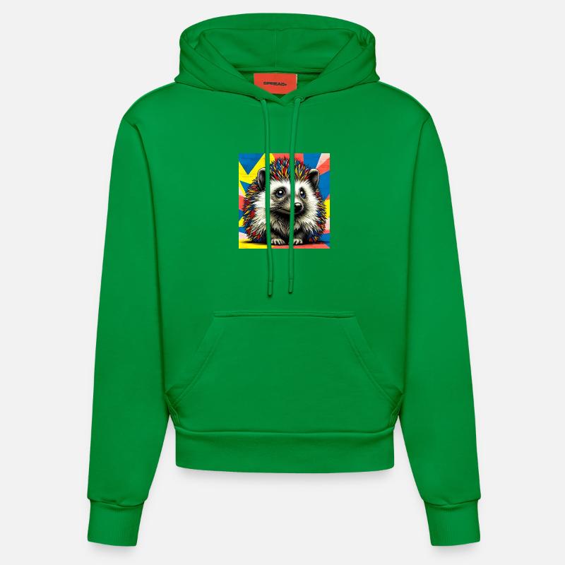 hérisson - Sweat à capuche bio ajusté fabriqué en UE - City Green